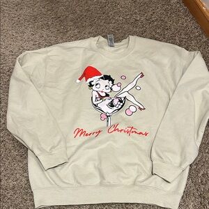 Cream Merry Christmas Bettyboop sweatshirt